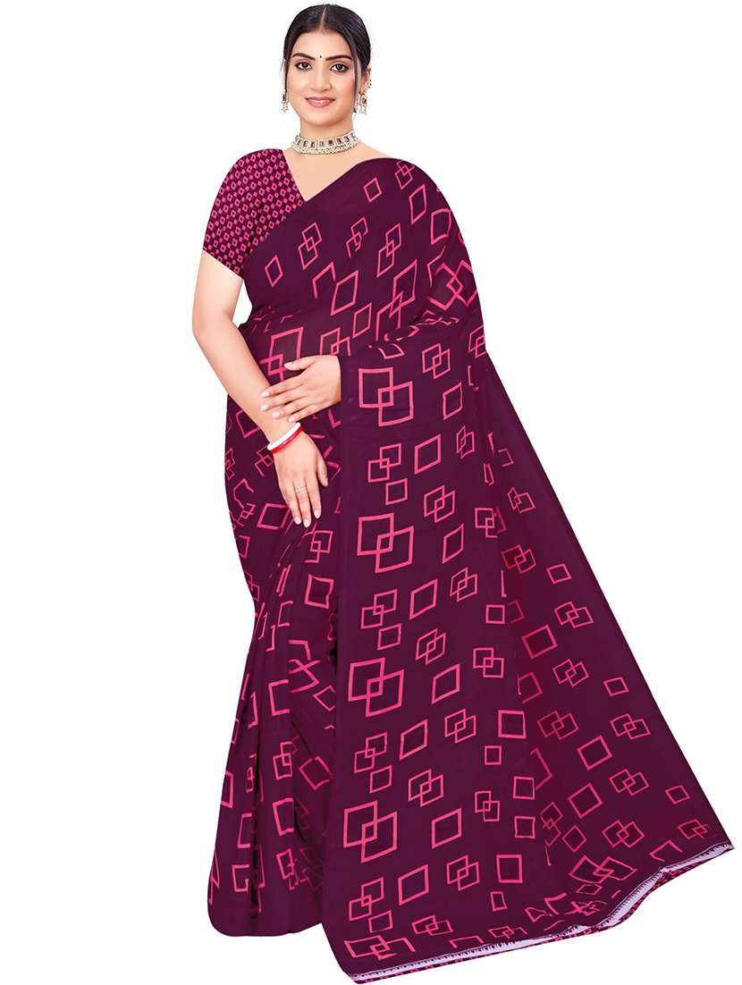 women geometric printed saree  - 21567575 -  Standard Image - 2
