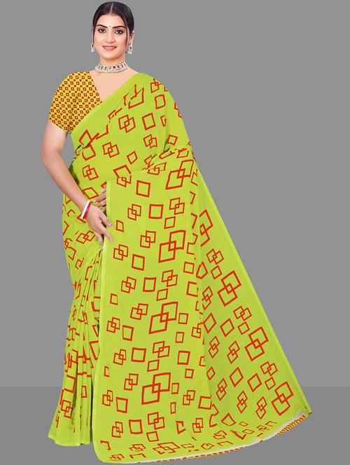 women geometric printed saree - 21567579 - Standard Image - 0