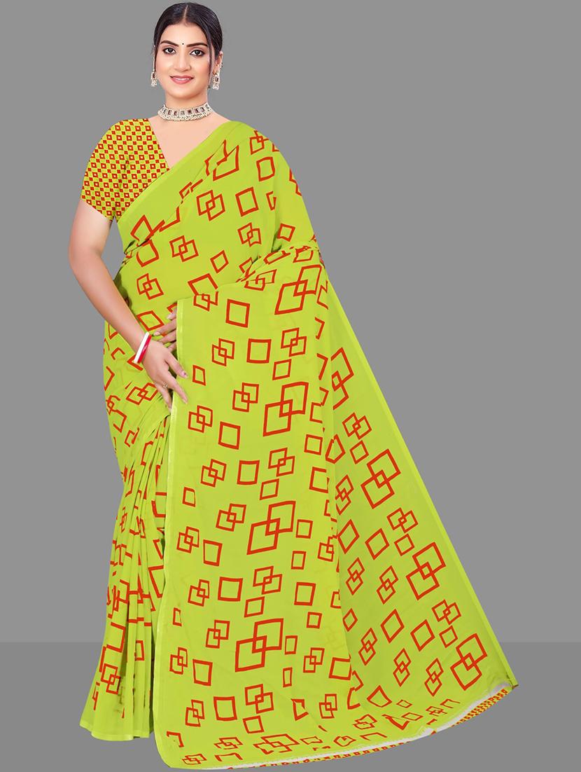 women geometric printed saree - 21567579 - Zoom Image - 0
