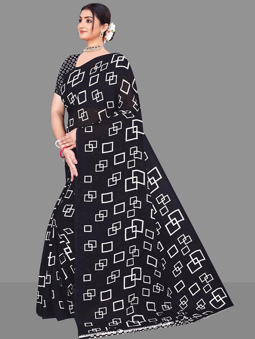 women geometric printed saree - 21567582 - Standard Image - 2