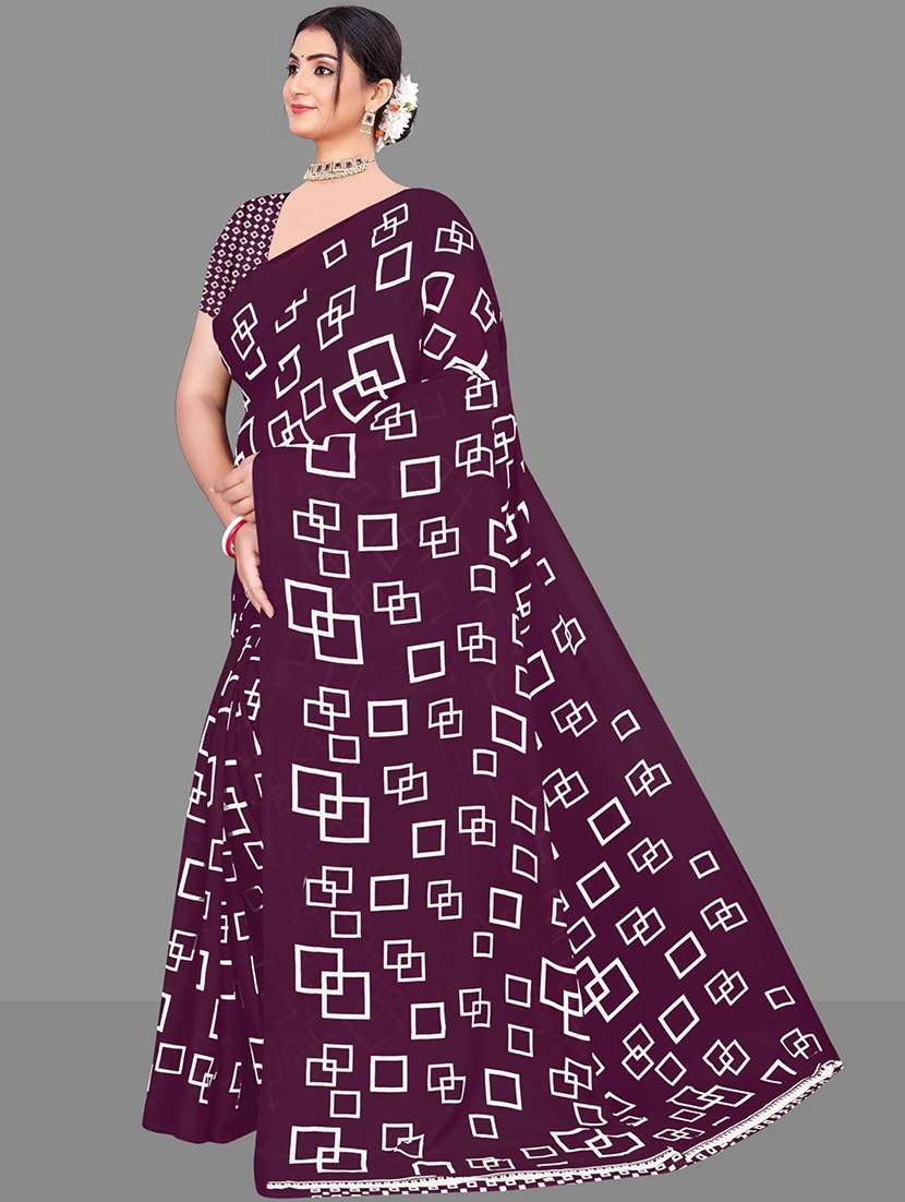 women geometric printed saree  - 21567584 -  Standard Image - 2