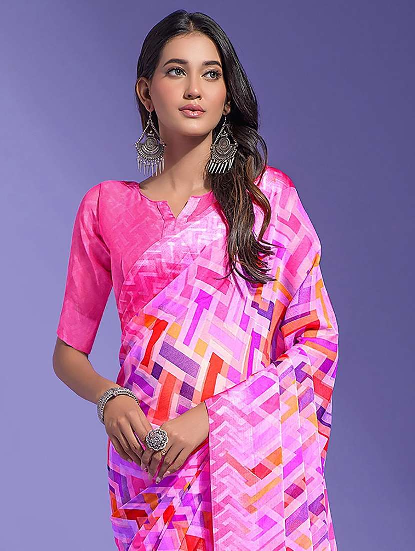women geometric printed saree  - 21567605 -  Standard Image - 2