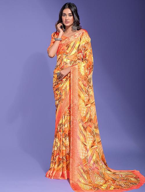 women abstract printed saree  - 21567609 -  Standard Image - 0