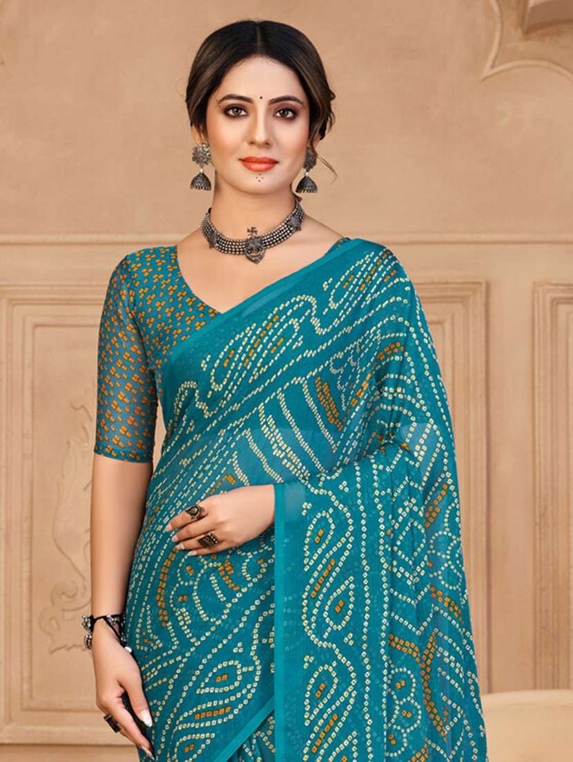 women bandhani printed saree - 21567690 -  Standard Image - 2