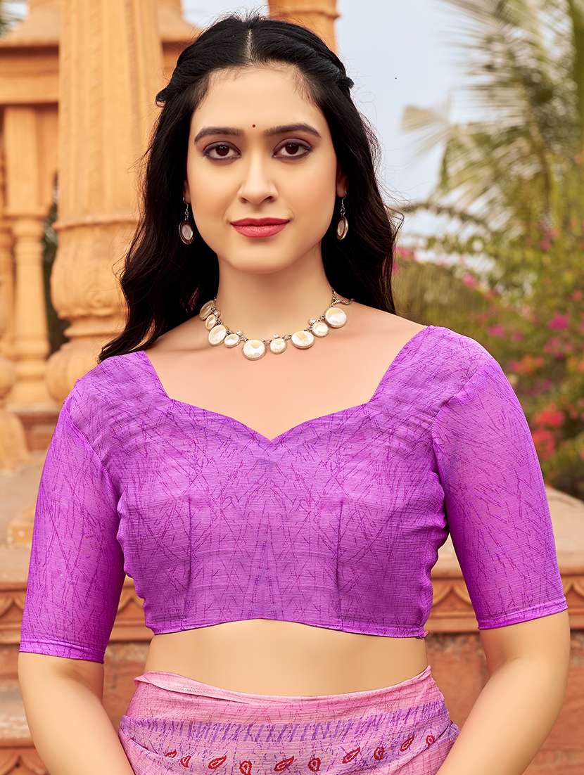 women pink printed saree - 21567706 - Standard Image - 2