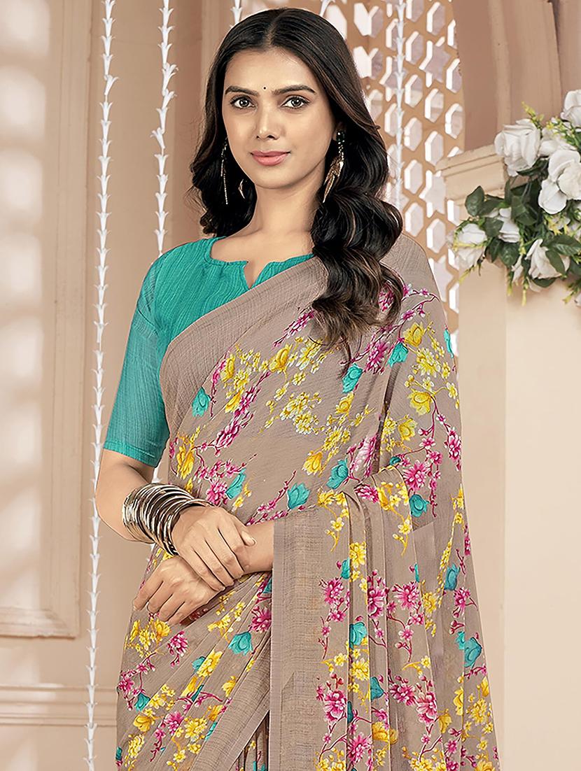 women floral printed saree - 21567723 - Standard Image - 2