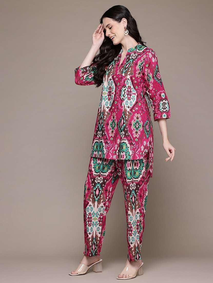 women magenta printed co-ord set - 21567822 -  Standard Image - 2