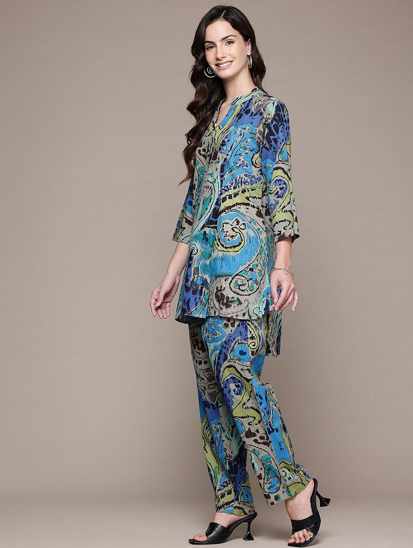 women multi color printed co-ord set - 21567824 - Standard Image - 2