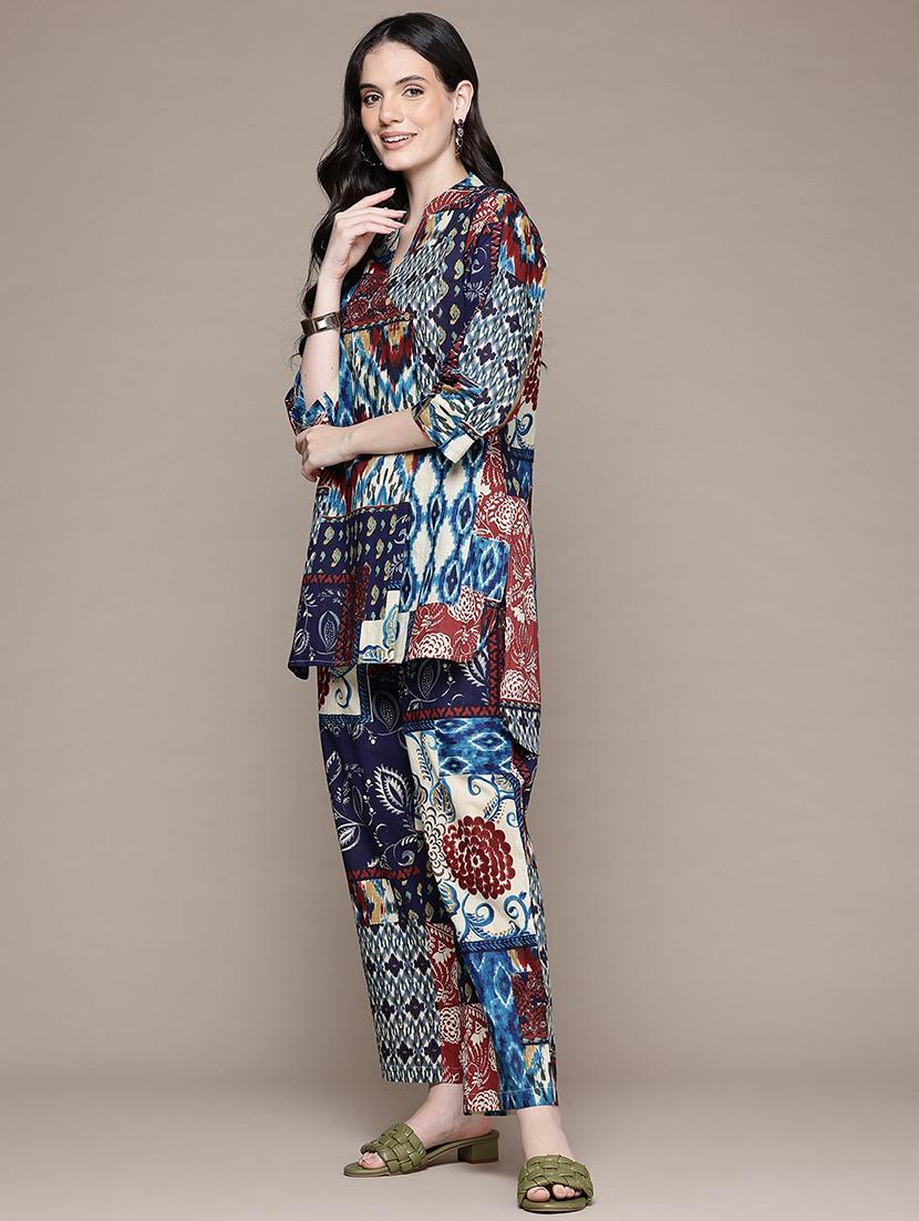 women multi color printed co-ord set - 21567825 - Standard Image - 2
