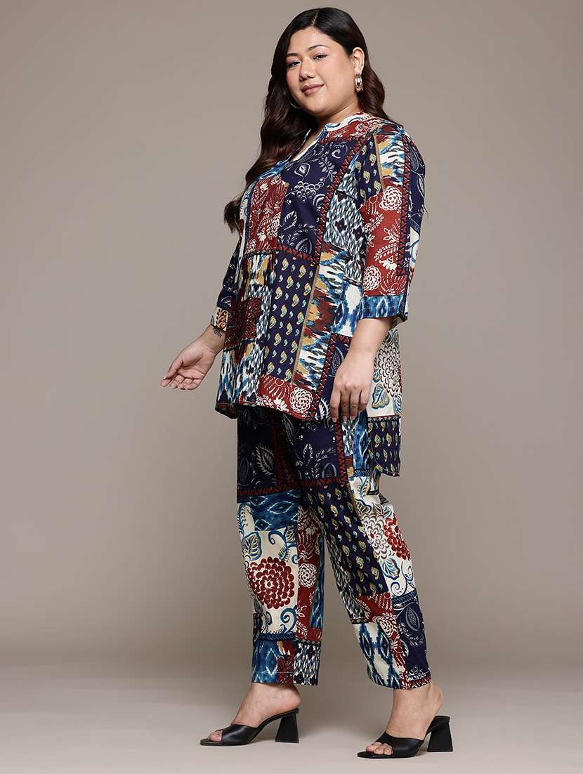 women multi color printed co-ord set - 21567830 - Standard Image - 2