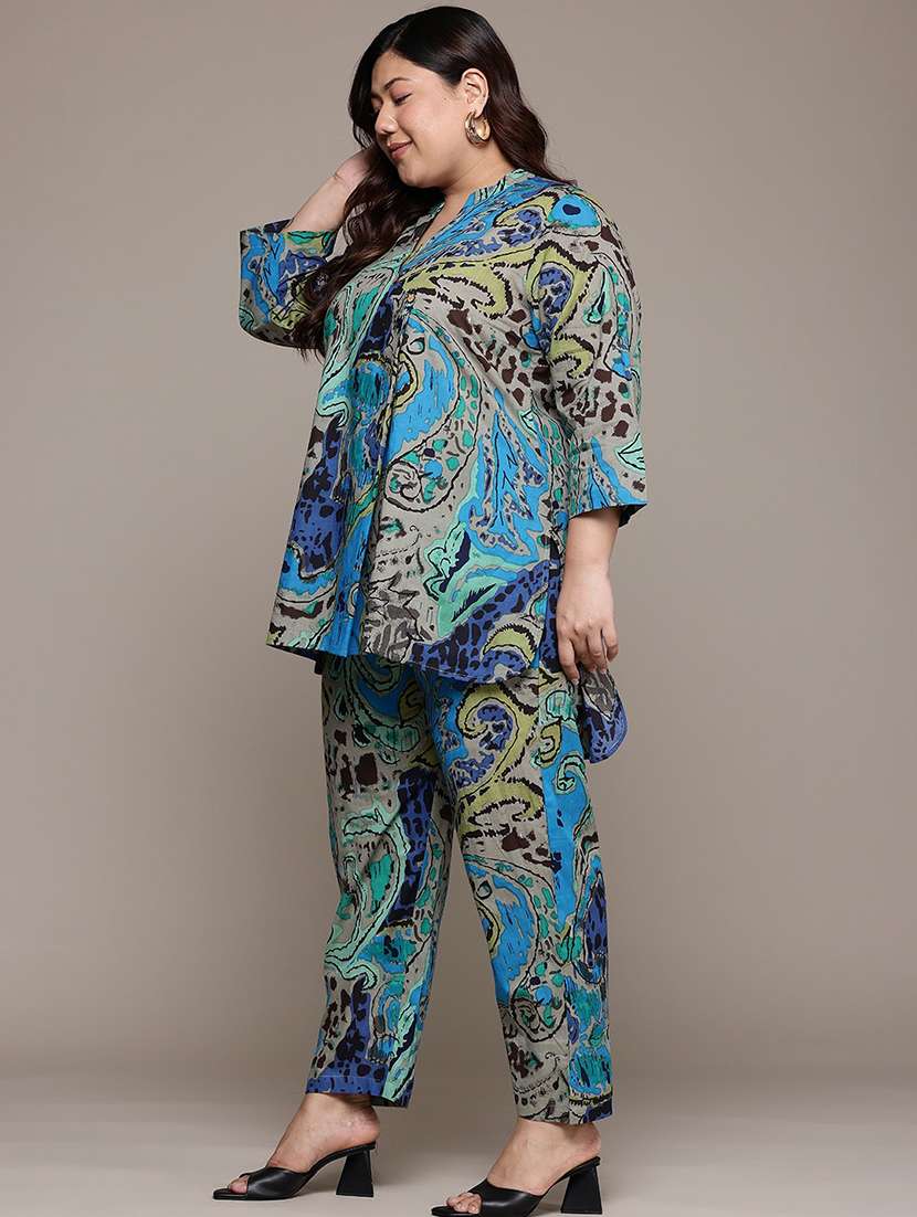 women multi colored printed co-ord set - 21567834 - Standard Image - 2