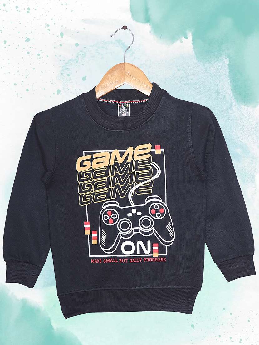 boys long sleeves front print sweatshirt