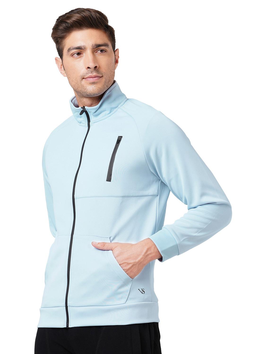 blue polyester casual jacket - 21567874 - Standard Image - 2