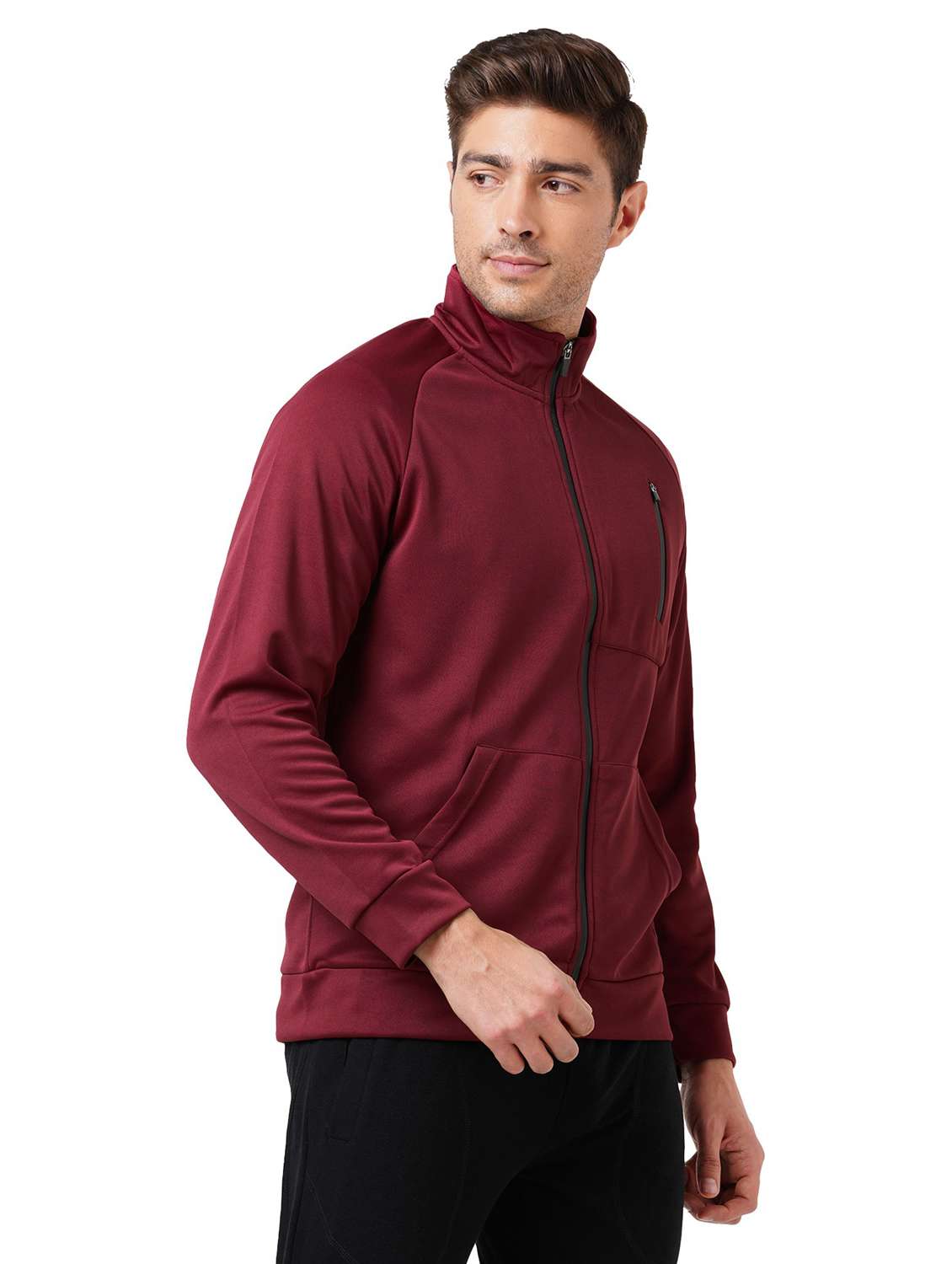 maroon polyester casual jacket - 21567878 -  Standard Image - 2