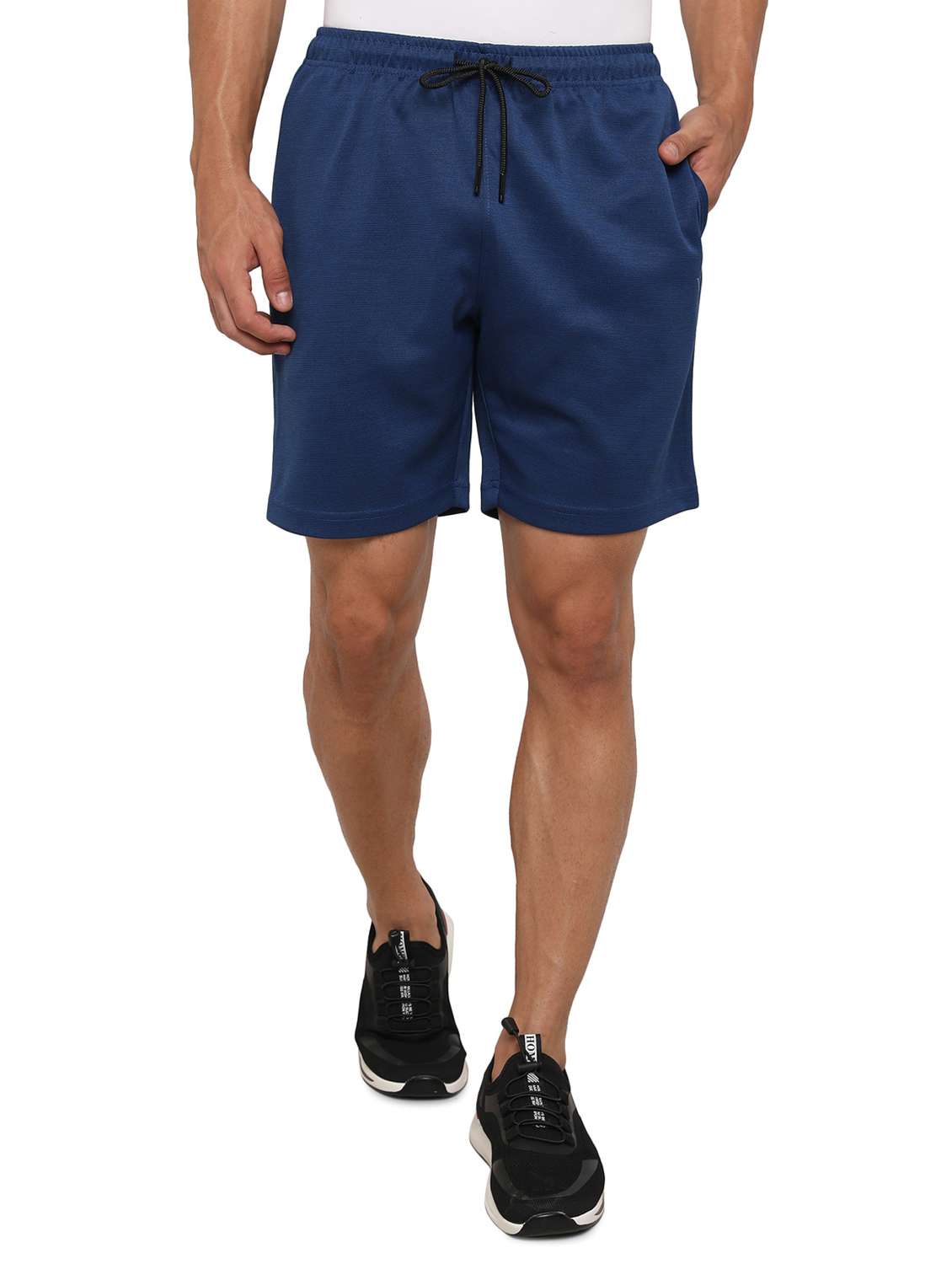 blue polyester short