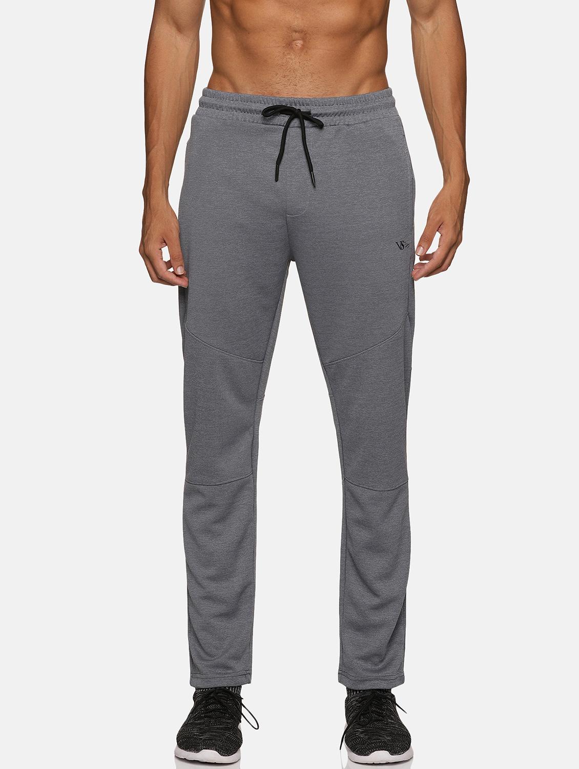 charcoal polyester  ankle length track pant - 21567927 -  Zoom Image - 0