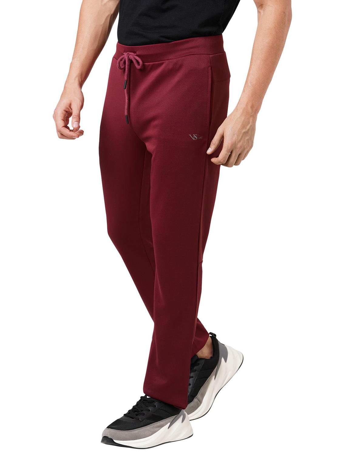 maroon polyester ankle length track pant - 21567931 - Standard Image - 2
