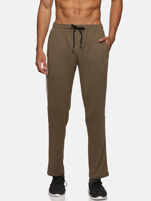 olive polyester  ankle length track pant - 21567945 -  Standard Image - 0