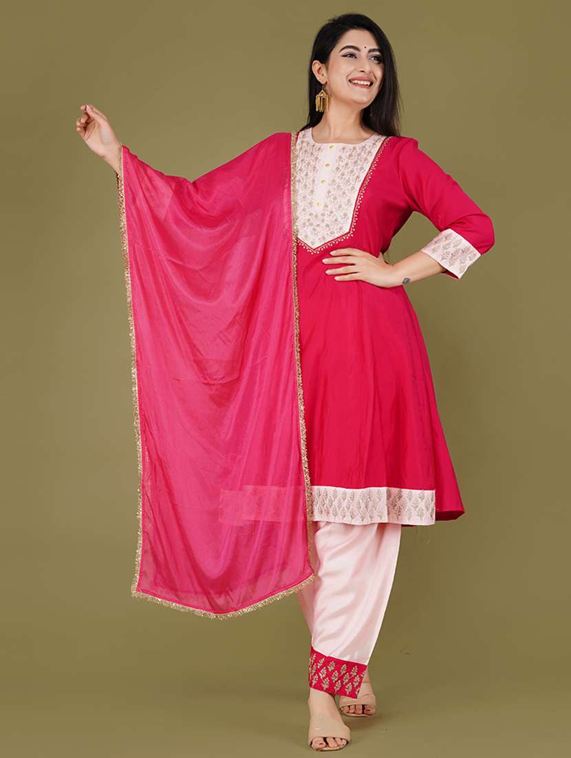 women kurta salwar set with dupatta