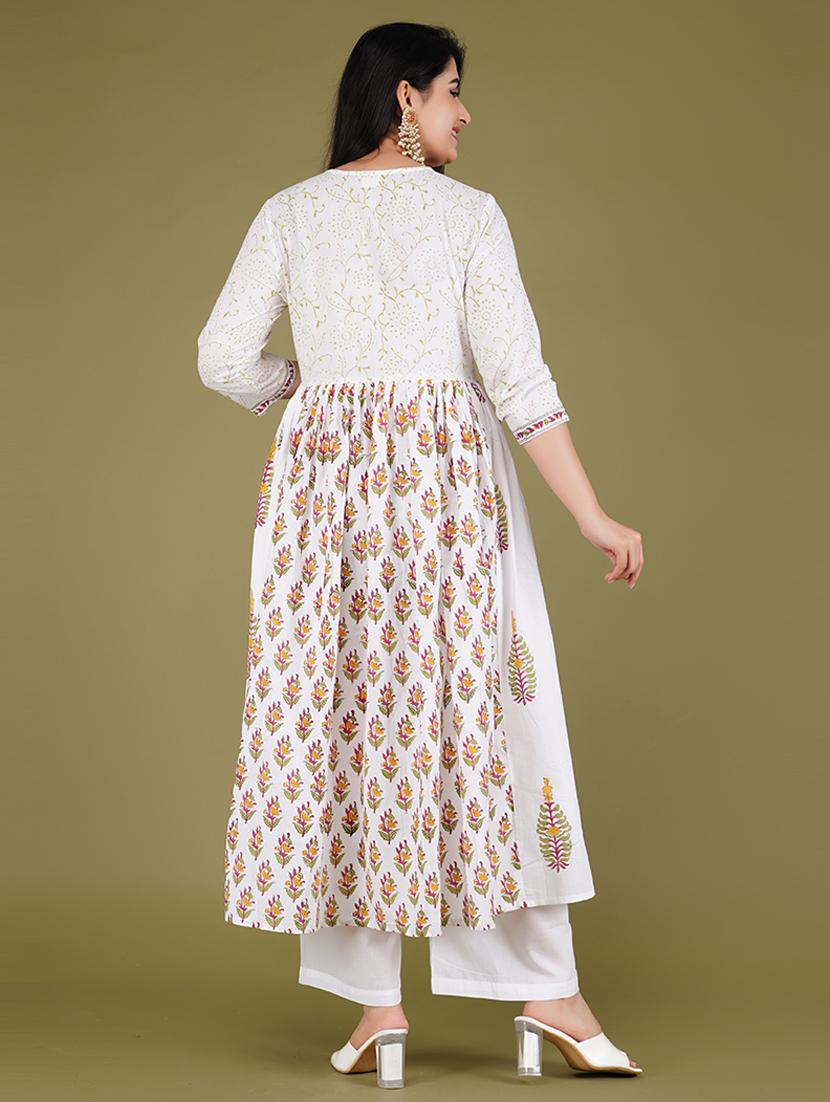 women floral kurta palazzo set with dupatta - 21568138 - Standard Image - 2