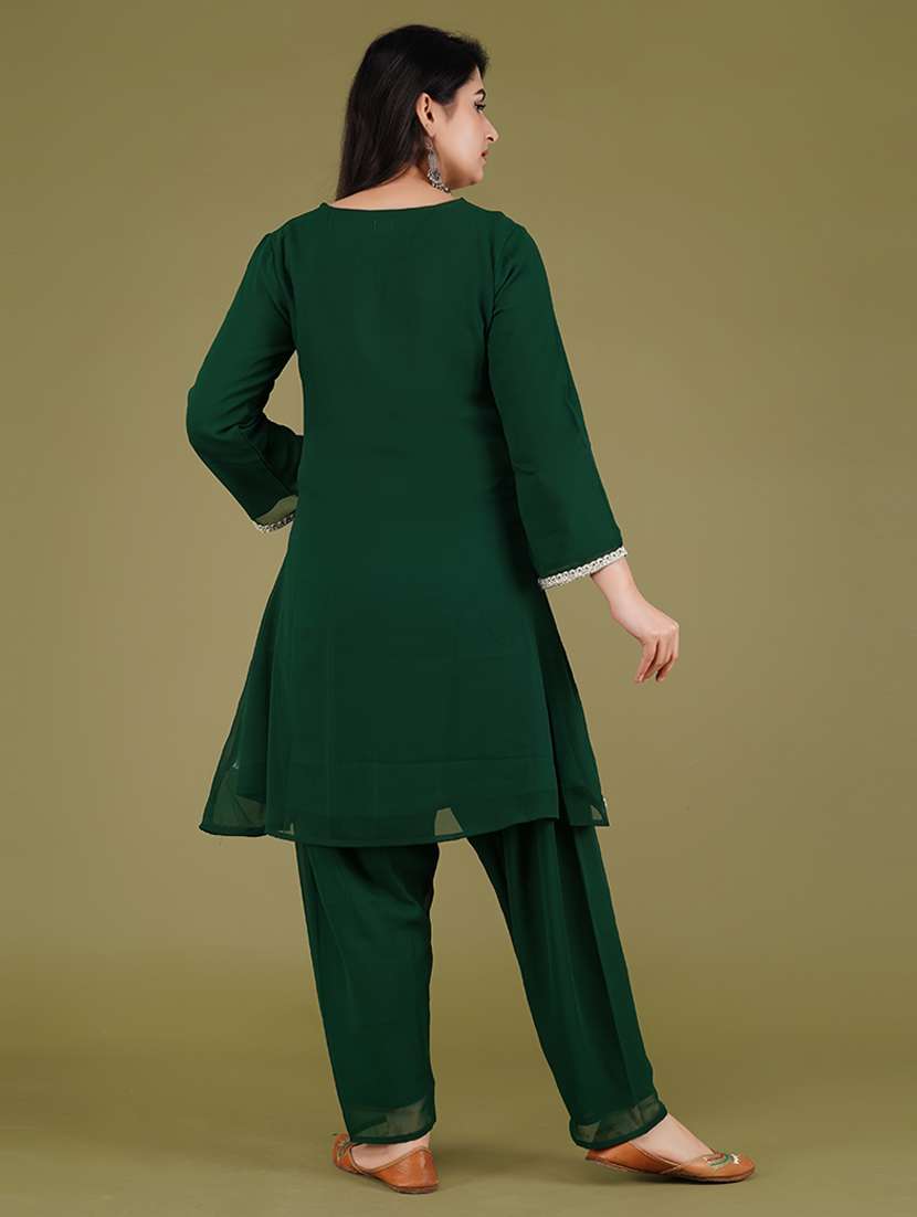 women notch neck kurta salwar set with dupatta - 21568145 -  Standard Image - 2