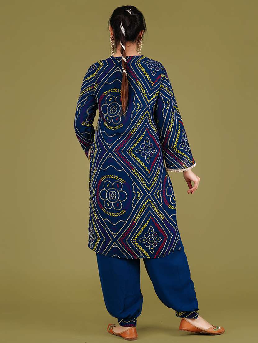 women bandhani kurta salwar set with dupatta - 21568150 -  Standard Image - 2