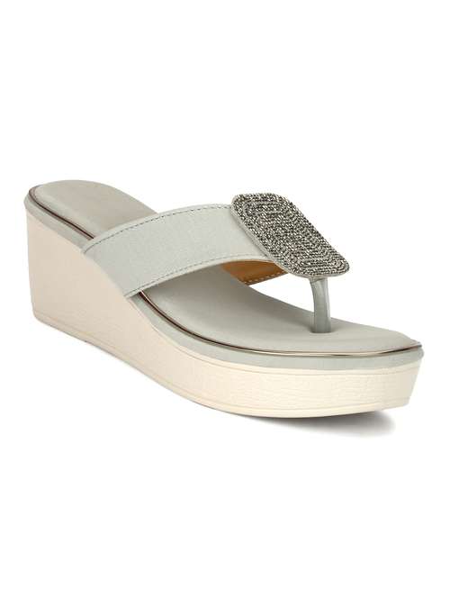 women grey platforms wedge