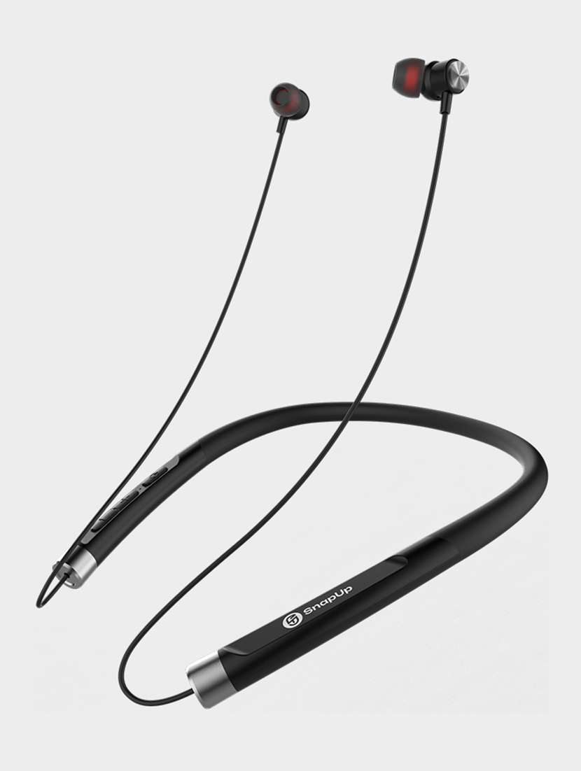 snapup musique bassbeat bluetooth wireless neckband (matte black)