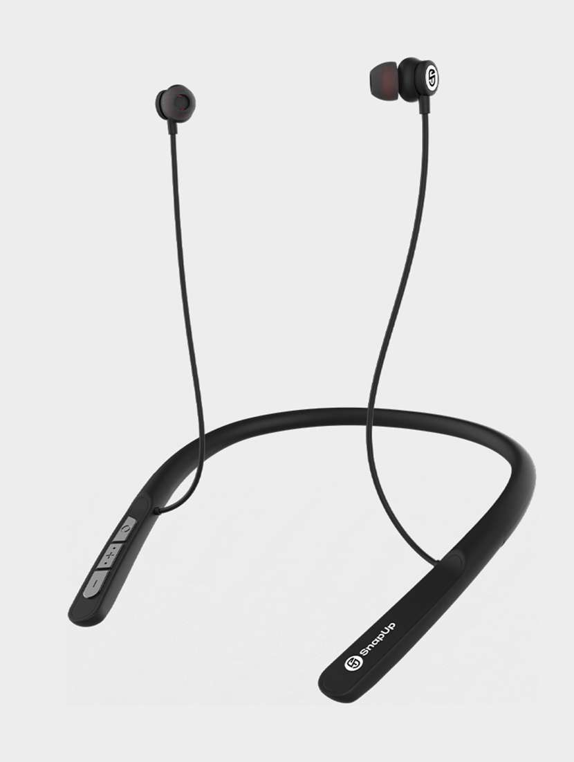 snapup musique basspro bluetooth wireless neckband (deep black)