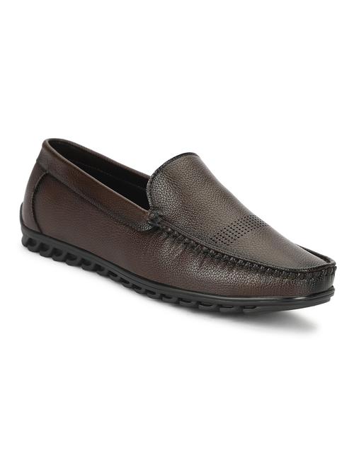 men brown slip on loafers - 21568426 - Standard Image - 0