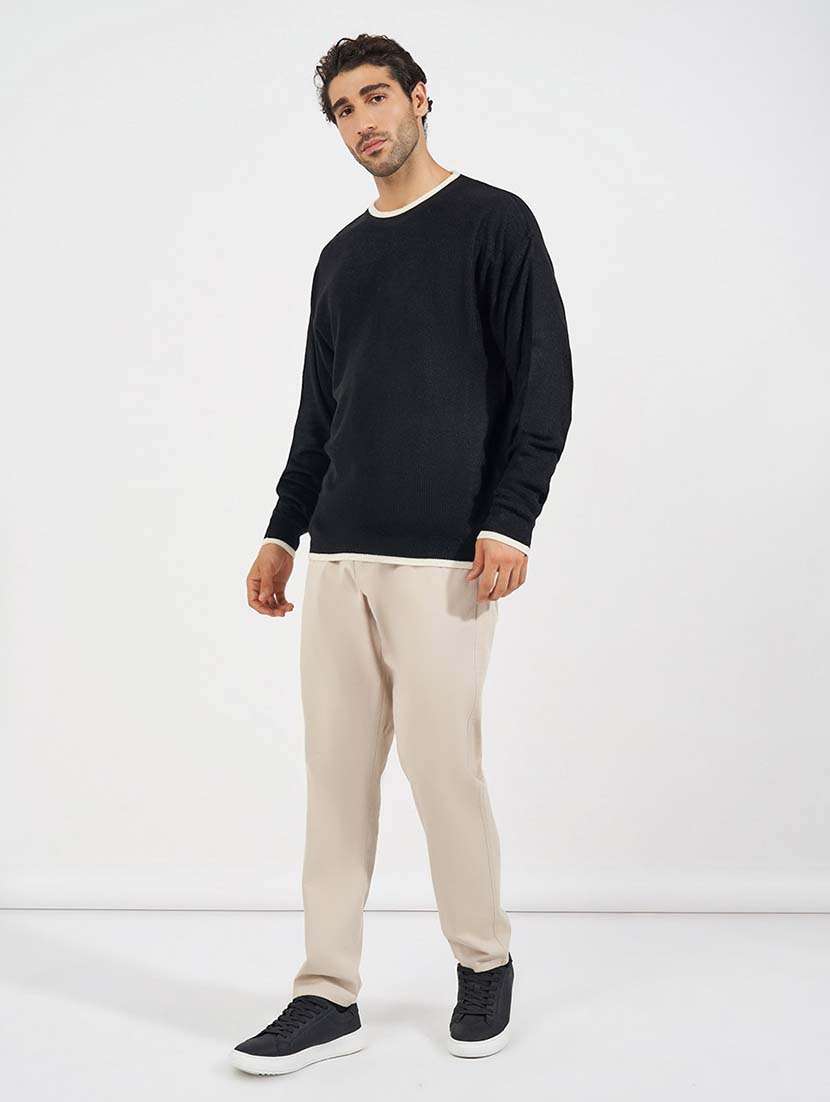 men self design round neck pullover - 21569204 -  Standard Image - 2