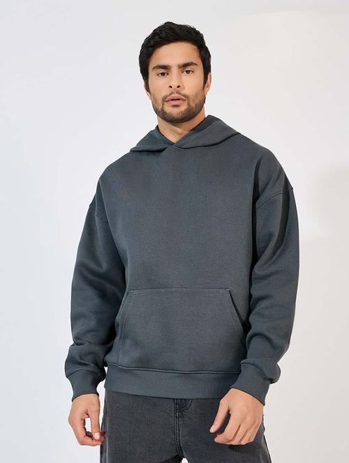 men hooded plain sweatshirt - 21569280 - Standard Image - 0