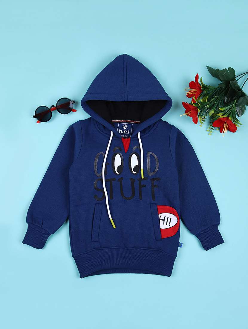 boys long sleeves front print sweatshirt