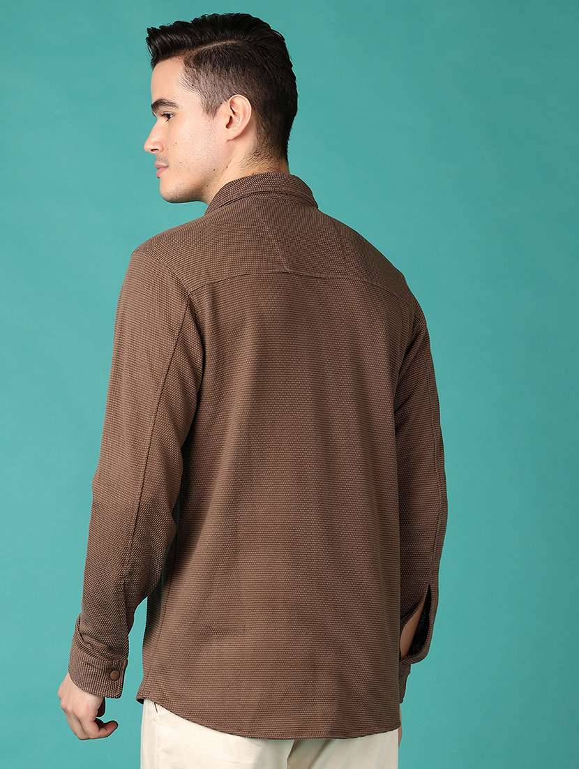 men solid long sleeve casual shirt - 21569650 -  Standard Image - 2