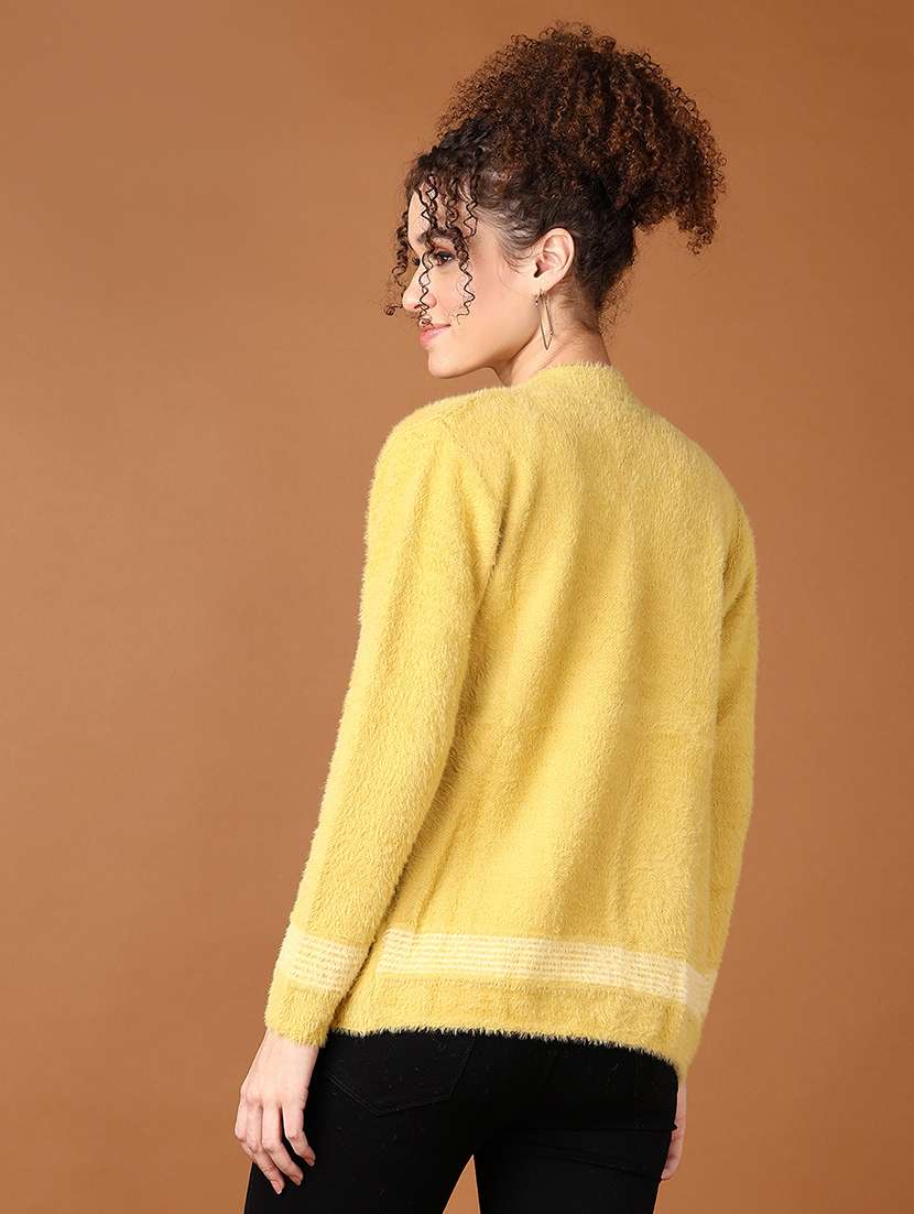 women self design long sleeve cardigan - 21569653 -  Standard Image - 2