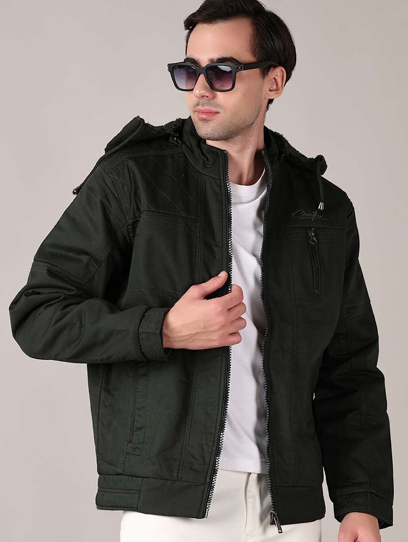 men solid long sleeve bomber jacket - 21569654 -  Standard Image - 2