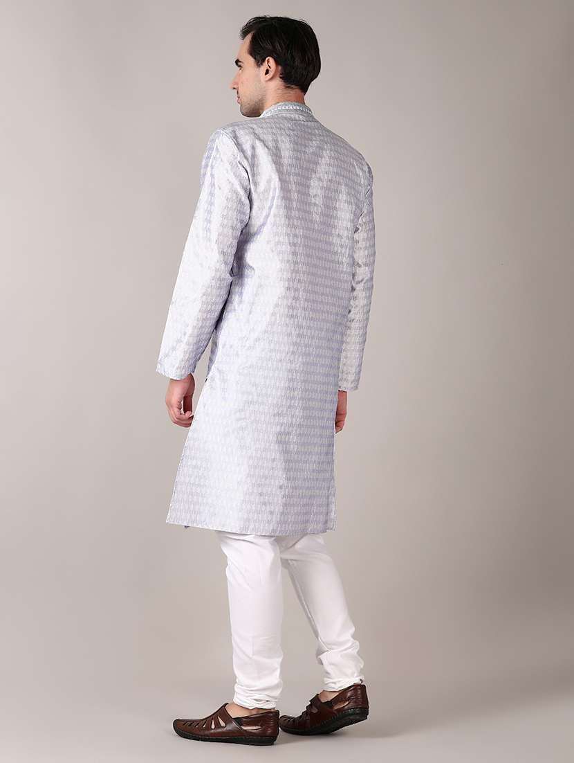 men lavender self design kurta pyjama ethnic wear set - 21569670 -  Standard Image - 2