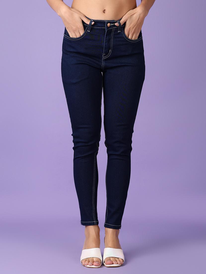 women blue skinny fit plain jean - 21569738 -  Zoom Image - 0