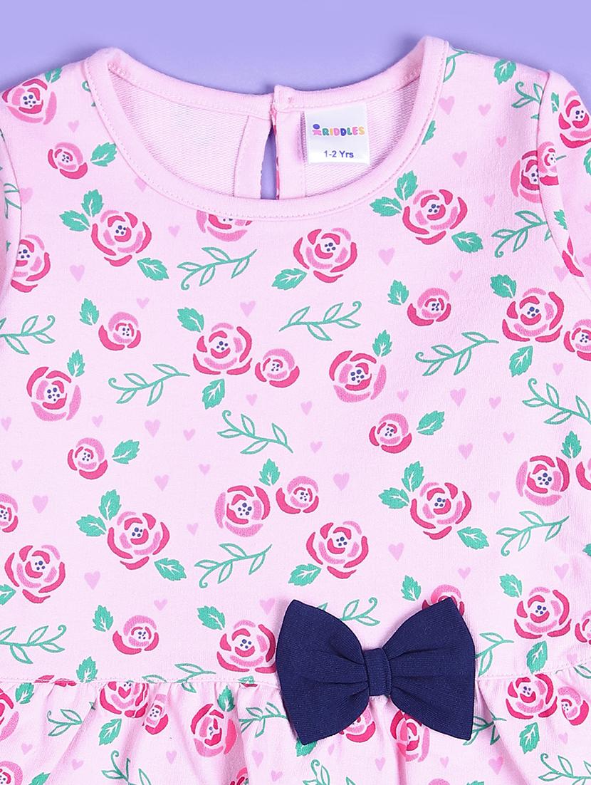 girls florals printed top & leggings full length set - 21569820 - Standard Image - 2