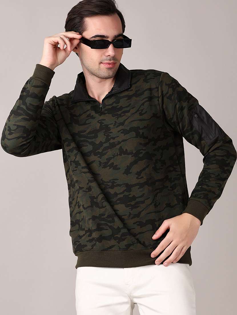 men camouflage long sleeve regular fit sweatshirt - 21569877 -  Standard Image - 2