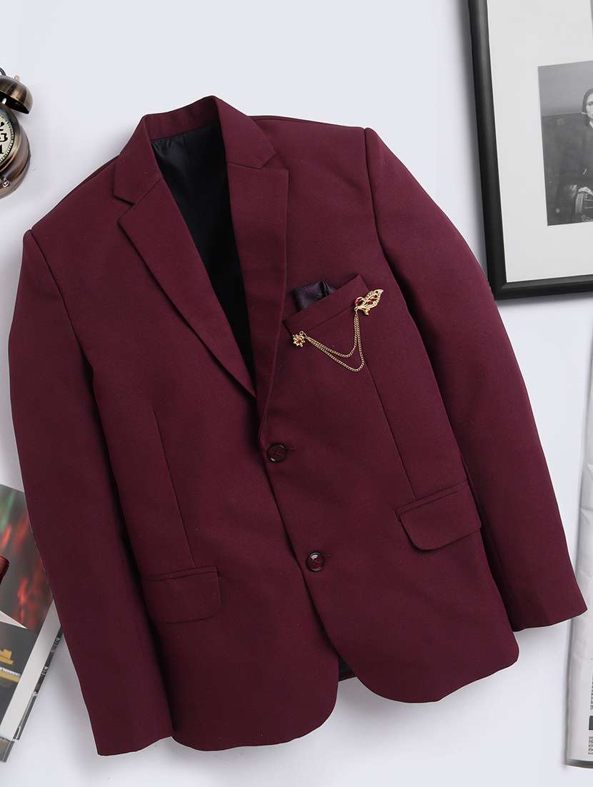 men solid single breasted partywear blazer - 21570470 -  Standard Image - 2