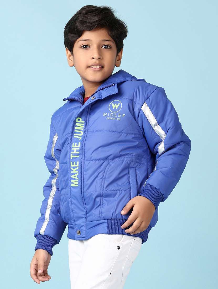 boys solid long sleeve hooded bomber jacket - 21570705 -  Standard Image - 2