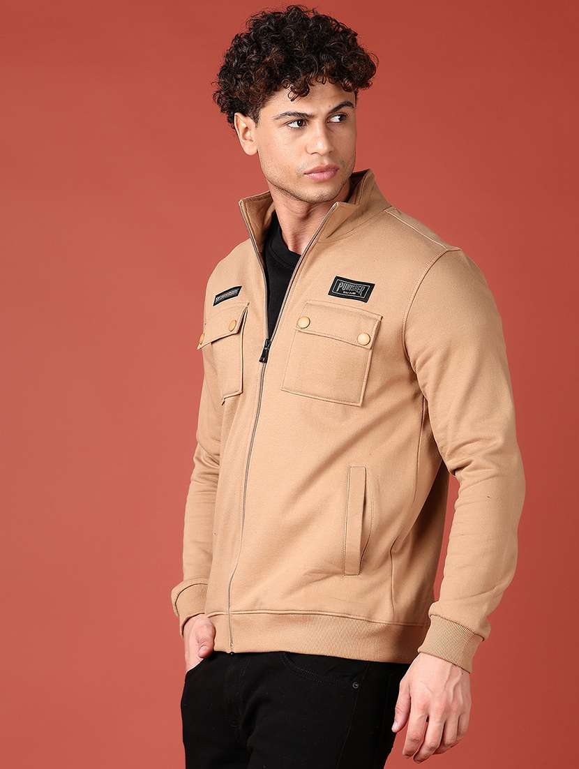 men long sleeves solid casual jacket - 21570802 -  Standard Image - 2