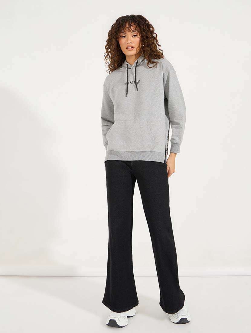 women long sleeved placement print sweatshirt - 21571393 -  Standard Image - 2