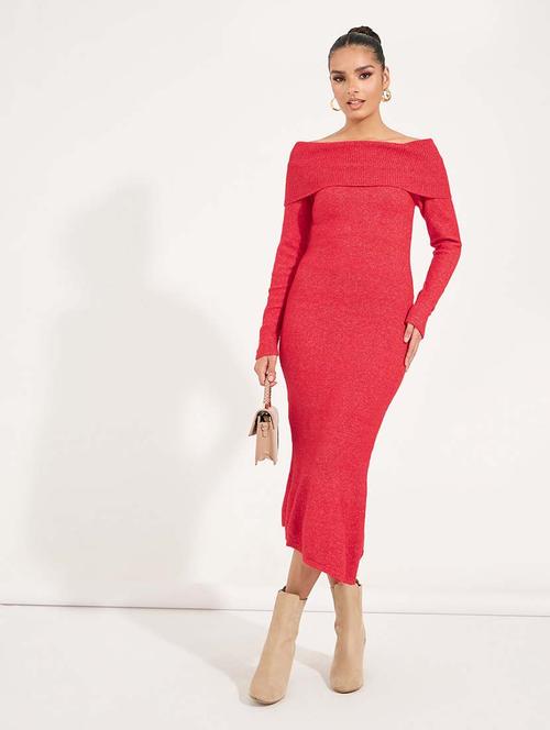 women red solid bodycon dress - 21571403 -  Standard Image - 0