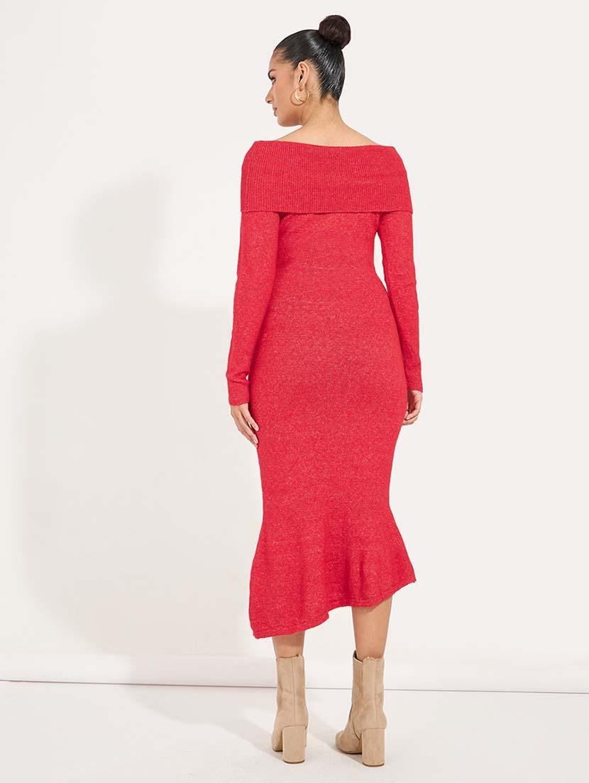 women red solid bodycon dress - 21571403 - Standard Image - 2