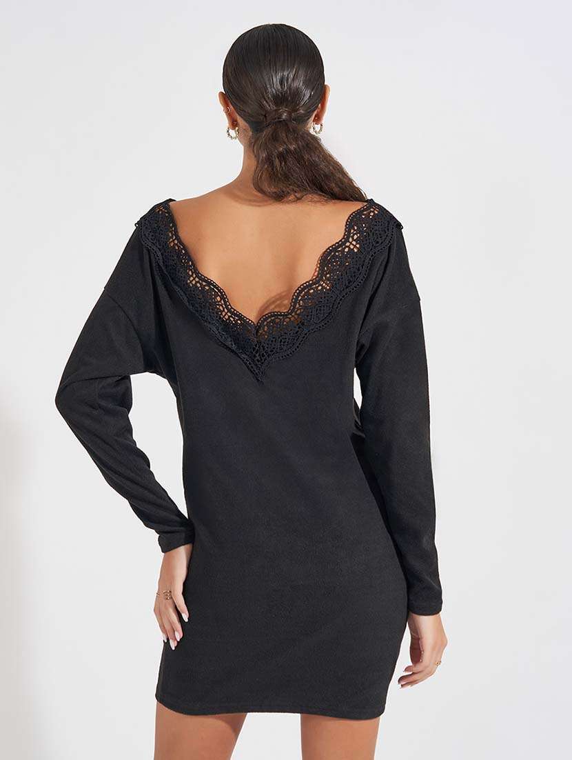 women black solid bodycon dress - 21571406 -  Standard Image - 2