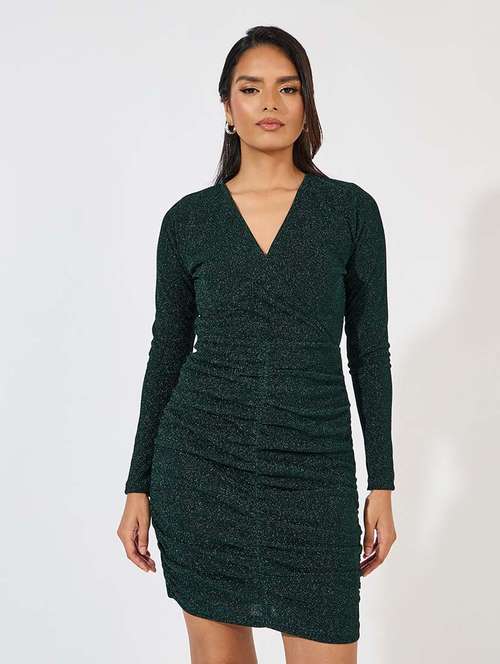 women green self-designed bodycon dress - 21571419 -  Standard Image - 0
