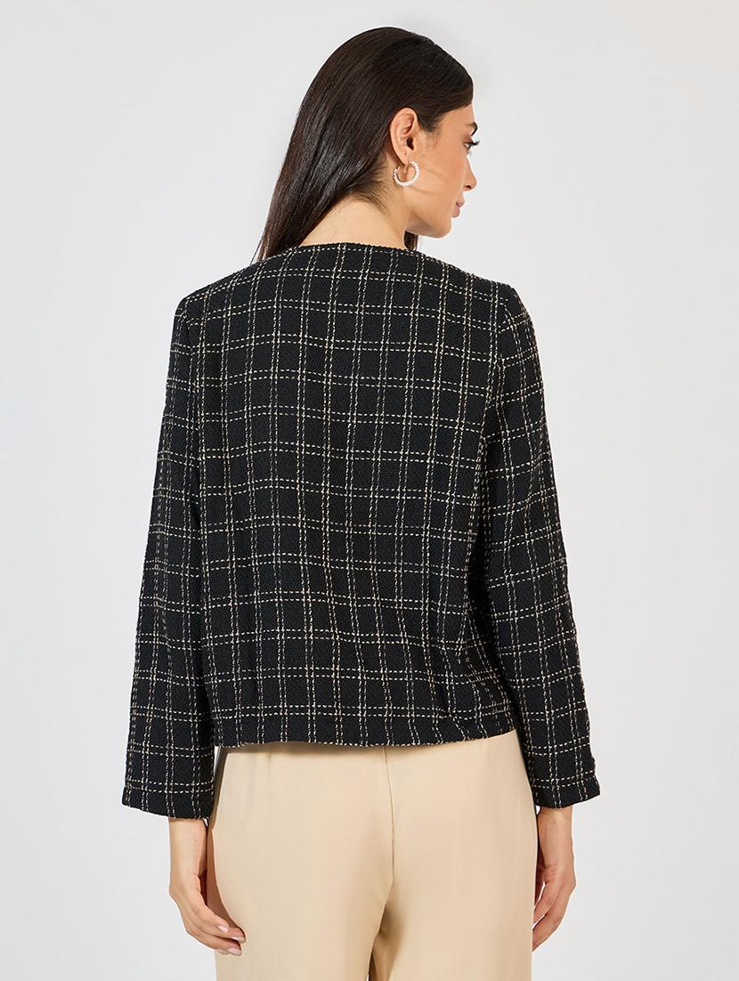 women long sleeve solid regular jacket - 21571485 - Standard Image - 2