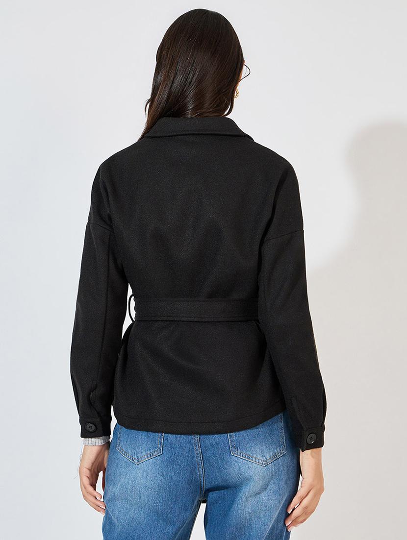 women long sleeve solid regular jacket - 21571492 - Standard Image - 2